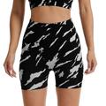 Per donna Shorts da yoga Fascia Elastica Controllo addominale Sollevamento glutei Leggero Vita Alta Yoga Allenamento in Palestra Pilates Pantaloncini Mimetico Nero / Bianco Rosa NeroGrigio Gli sport
