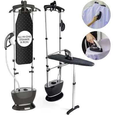 Steam & Go - All-in-One Garment Steamer and Iron, Pressurized Steamer For Clothes with Ironing Board