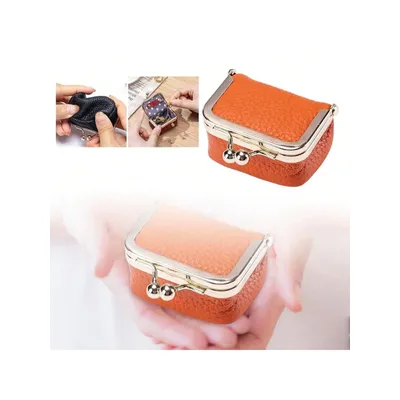 1Pcs Genuine Leather Mini Jewelry Box, Portable Travel Mini Jewelry Case Organizer, Vintage-Inspired