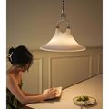 Lampada a sospensione a LED, 1 luce, plafoniera a filo, plafoniera a LED, plafoniera rotonda moderna, lampada da soffitto per soggiorno, corridoio