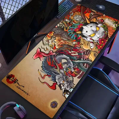 Yakuza Mouse Pad Tablet mouse Pad Laptop xl desktop mouse pad, cute HD Rainbow Gaming keyboard pad,