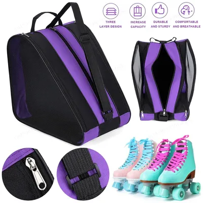 Portable Roller Skates Bag Ice Skating Bag Large Capacity Breathable Kids Inline Skates Bag Skates