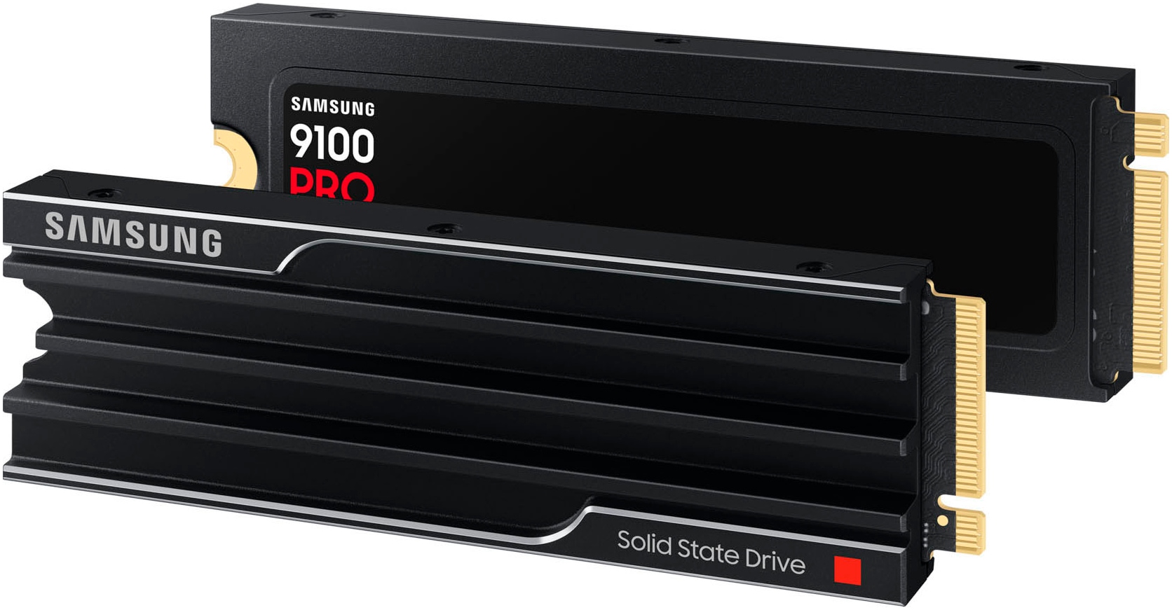 SAMSUNG interne Gaming-SSD "9100 PRO Heatsink PCIe 5.0 NVMe™ M.2 - 1 TB", schwarz, 2 TB, Schreibgeschwindigkeitmaximal 13400 MB/s Lesegeschwindigkeitmaximal 14700 MB/s, Festplatten Image