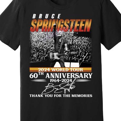 TEMU 2024 Tourbruce 60th Anniversary 870075 Funny Men's Short Sleeve T-shirt Black Pr2 Image