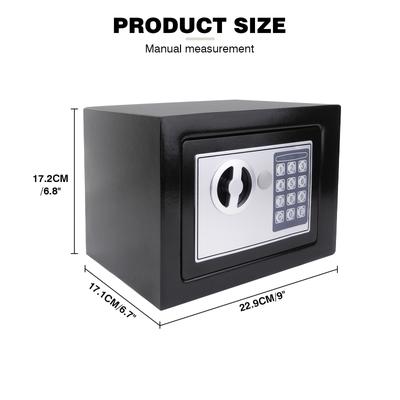 TEMU Home Safe, Steel Small Home Office Safe With , Great Value Small Safe, Wall Or Floor Mounted, Fit For Jewelry Documents Storage, For Business Cash/money/jewelry/ Image