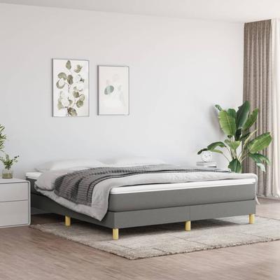 TEMU Bed Frame Without Mattress Dark Gray 180x200 Cm Fabric Image