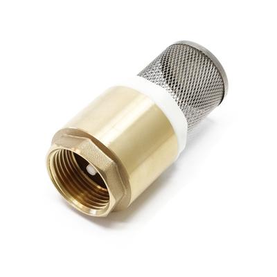 "TEMU Messing Foot Valve With Check Valve And Stainless Steel Basket Suction Strainer For Suction Hose Dn25 (1") 33.7mm" Image