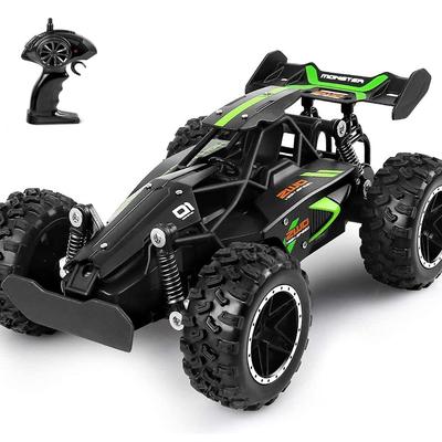 TEMU Rc 1:18 Scale 2.4ghz Remote Control Trucks, 15 Km/h High Lithium Rechargeable Batteries, Electric Toy Car For All Adults & Kids, Green+black