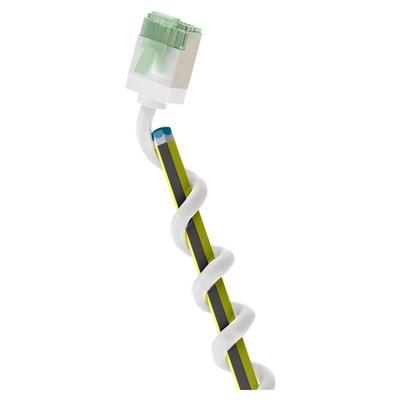 Ultraflexibles cat 8.1 Patchkabel, slim, u/ftp, weiß, extrakurze Stecker, 99,9 % sauerstofffreier Image