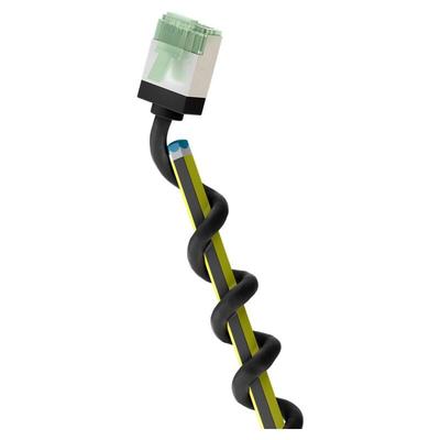 Ultraflexibles cat 8.1 Patchkabel, slim, u/ftp, schwarz, extrakurze Stecker, 99,9 % Image