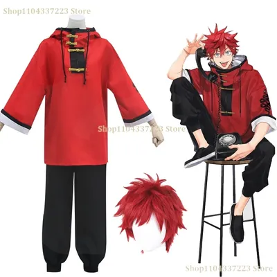 Herren Kostüme Manga Comic Gokurakugai Alma Aruma Cosplay Kostüm Perücke Mantel Anzug Kleidung Image