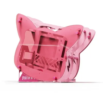 Lovingcool High-end Pink Computer Case CPU Cooling Desktop Mid Tower Mini ITX PC Case RGB Fan Computer Case for Water Cooling