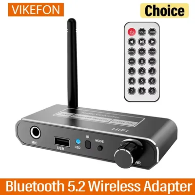 HIFI Bluetooth 5,2 Audio Receiver DAC Koaxial Digital-Analog-Konverter 3,5mm AUX RCA Mic U-Disk Jack stereo Wireless Adapter Image