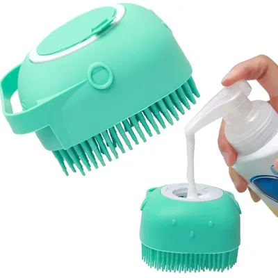 Silikon Hund Bad Massage Handschuhe Pinsel Haustier Katze Bad Reinigung Werkzeug Kamm Pinsel für Hund Kann Shampoo Hund Pflege Liefert