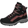 Trekkingschuh WALDLÄUFER "H-EMMA", Damen, Gr. 6 (39), bunt (schwarz, altrosa), Nubukleder, Textil, sportlich, Schuhe, Outdoor, Schnürschuh, High-Top mit TEX-Membran, Weite H (sehr weit)