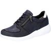 Sneaker WALDLÄUFER "H-FUNKY", Damen, Gr. 6 (39), blau (dunkelblau, weiß), Nubukleder, Textil, Glattleder, unifarben mit Farbeinsatz, casual, Schuhe, Schnürschuh, Keilsneaker, Halbschuh in Komfortweite H (= sehr weit)