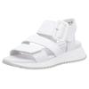 Riemchensandale RIEKER SPORT, Damen, Gr. 42, weiß, Leder, unifarben, casual, Schuhe, Sommerschuh, Klettschuh, Outdoorsandale mit weichem Fußbett