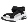 Trekkingsandale RIEKER SPORT "Byron Bay vegan", Damen, Gr. 41, schwarz (schwarz, sohle weiß), Lederimitat, Textil, casual, Schuhe, Outdoorsandale, Sommerschuh, Klettschuh mit RiekerAir Dämpfung