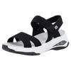 Sandale RIEKER SPORT "Byron Bay", Damen, Gr. 39, schwarz, Textil, unifarben, casual, Schuhe, Sport-Sandale, Sommerschuh, Outdoorsandale mit weichem Fußbett