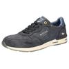 Sneaker MUSTANG SHOES, Herren, Gr. 46, blau (jeansblau), Textil, Lederimitat, vintage, casual, Schuhe, Schnürschuh, Freizeitschuh im Runners Look