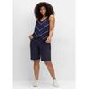 Bermudas SHEEGO "Große Größen", Damen, Gr. 54, Normalgrößen, blau (tiefblau), Obermaterial: 98% Baumwolle, 2% Elasthan, unifarben, casual, regular fit kurz, Hosen, in Chino-Optik