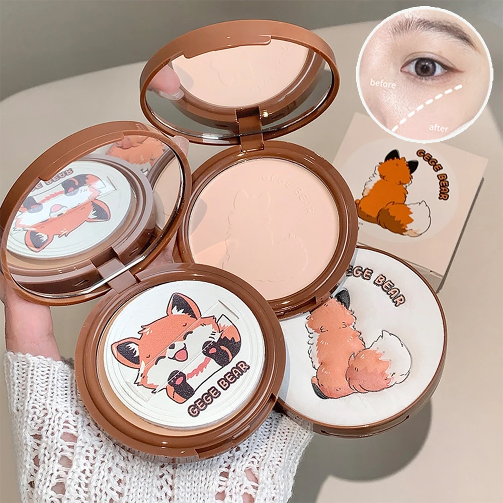 Gege Bear Light Face Großvolumiges Fixierpuder Niedliches, mattes, mattes Fixier-Make-up Langlebiges, leichtes Fixierpuder Image