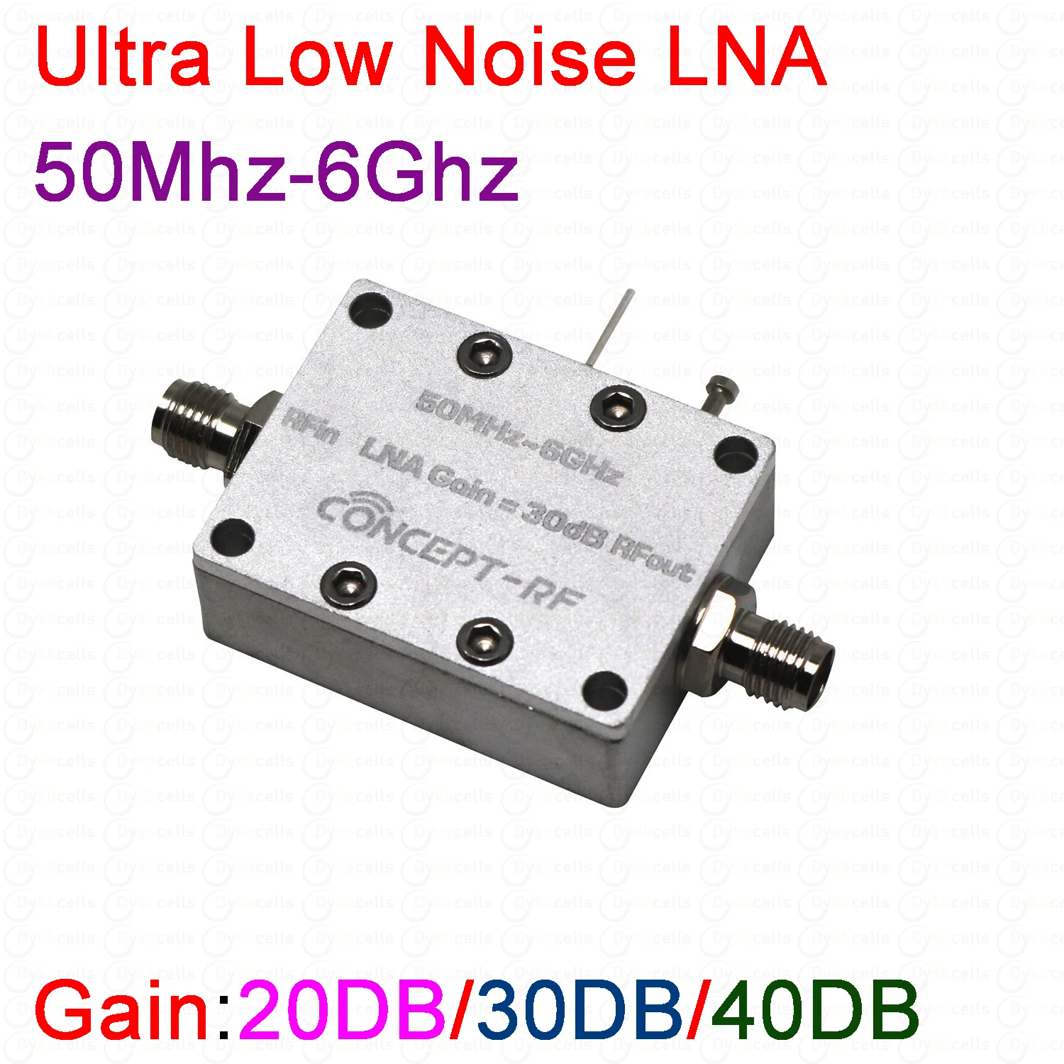 50 MHz-6 GHz 20 dB 30 dB 40 dB Ultra Low Noise LNA-Verstärker NF = 0,4 Laufwerk Empfängersystem RF-Signalverstärkung AM FM MW SDR Radio Image