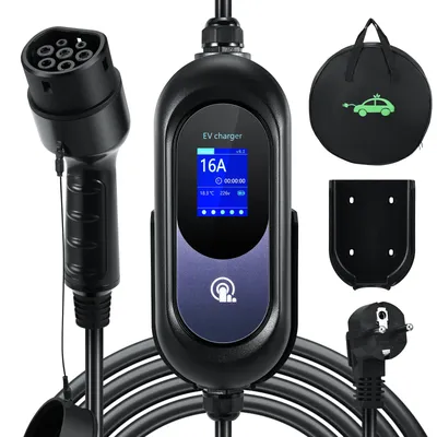 16A Type 1 Electric Car Charger Type 2 Charging Cable GBT Charging Station Wallbox EVSE 3.5kW Image