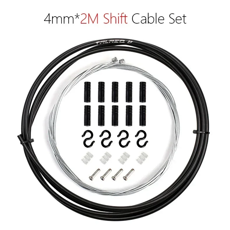 2 m/2,5 m Fahrrad-Bremsschaltkabel-Set, 4 mm/5 mm, Mountainbike, Rennrad, Umwerferkabel-Set mit Gehäuse, umfassende Reparaturlösung Image