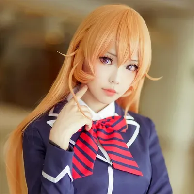 Food Wars Shokugeki No Soma Nakiri Erina Cosplay Perücke Nakiri Erina 100cm gelb langes glattes Haar Image