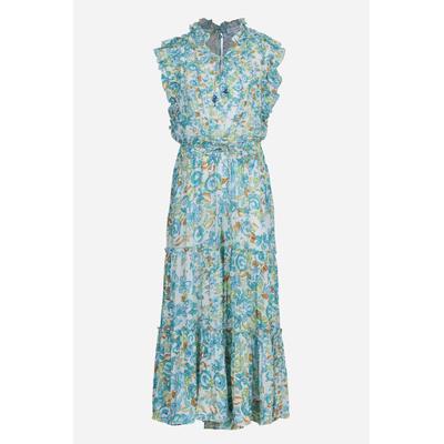 Poupette St Barth Long Jumpsuit Belene for girls - Mint Garden Rose