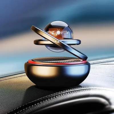 Car Solar Aromatherapy Ornaments Car Double Suspended Crystal Ball Rotating Aromatherapy Perfume