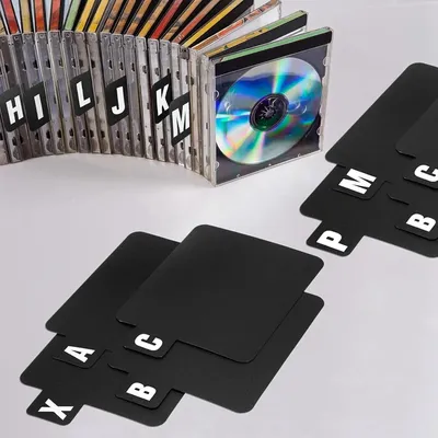 26Pcs Vinyl Record Dividers DVD Alphabetical Dividers A-Z Alphabetical Dividers Vinyl Record