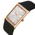 Montre pour homme, cadran rectangulaire, étanche, quartz, horloge à main, analogique, élégant, homme
