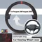 Housse de volant de voiture en daim, pour Peugeot 208 Peugeot 2008, accessoires automobiles de luxe