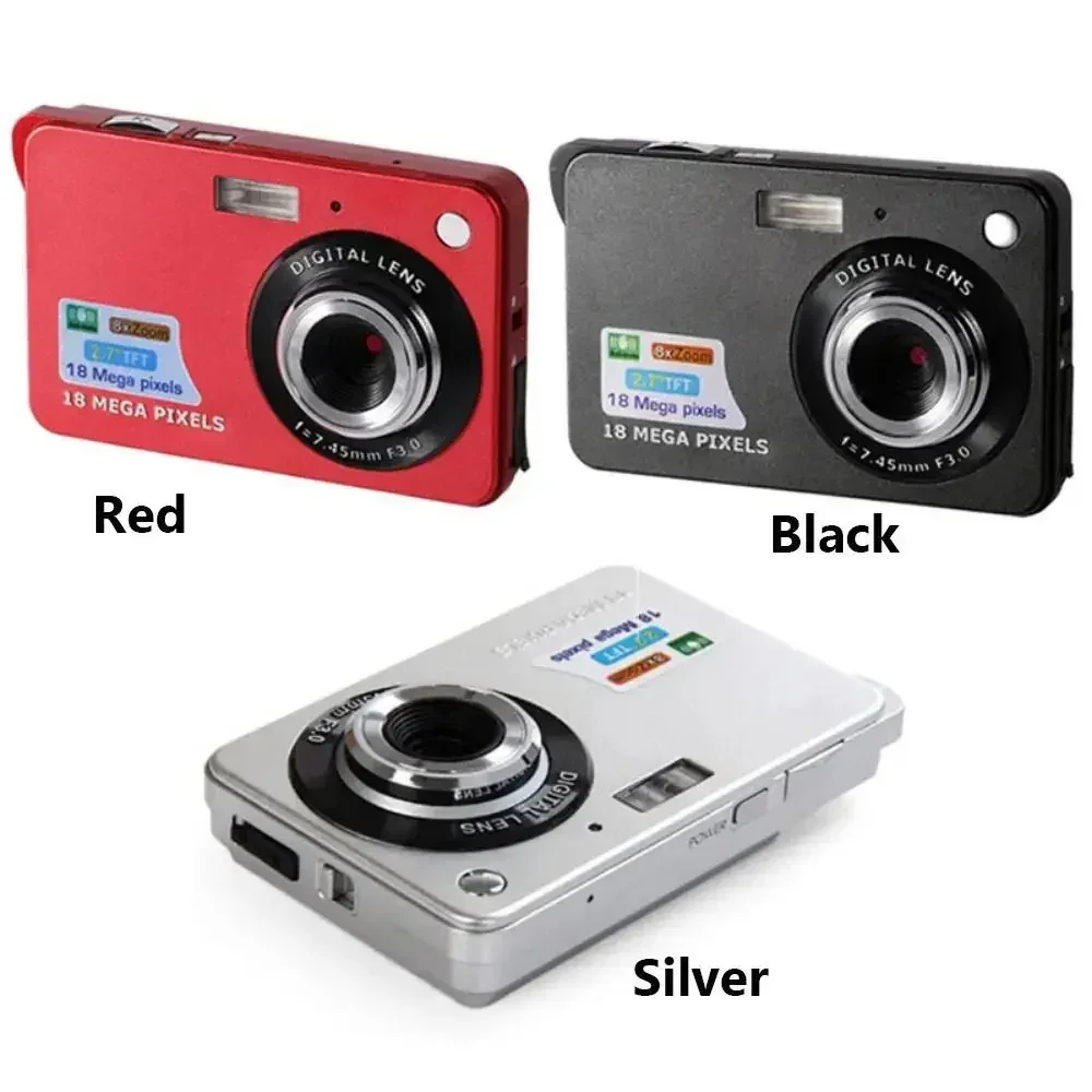 18 MP con schermo LCD fotocamera digitale HD ricaricabile videocamera CCD supporto Anti-vibrazione per esterni scheda Sd telecamere per bambini