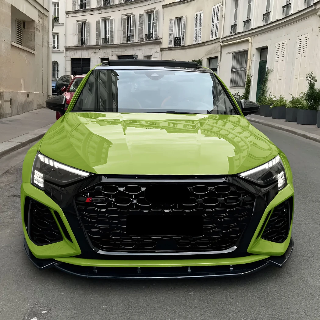 Per Audi RS3 8Y 2021-2024 Auto Paraurti Anteriore Lip Splitter Diffusore Lip Body Kit Auto Spoiler Paraurti Gloss Nero Accessori