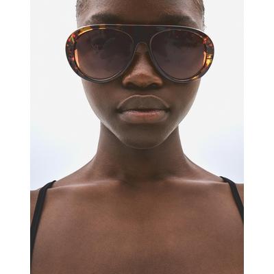Bershka Resin Sunglasses Women Brown