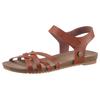 Riemchensandale MUSTANG SHOES, Damen, Gr. 37, braun (cognac), Lederimitat, unifarben, klassisch, Schuhe, Sommerschuh, Sandalette, Klettschuh, mit Klettverschluss-Riemchen