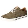 Sneaker MUSTANG SHOES, Herren, Gr. 49, grün (khaki), Lederimitat, sportlich, Schuhe, Freizeitschuh, Halbschuh, Schnürschuh mit Ziernaht