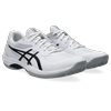 Tennisschuh ASICS "GAME FF CLAY", Gr. 49, schwarz-weiß (weiß, schwarz), Textil, Synthetik, sportlich, Schuhe, für Sandplätze, Clay, All-Court