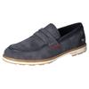 Slipper MUSTANG SHOES, Herren, Gr. 41, blau (dunkelblau), Lederimitat, casual, Schuhe, Mokassin, Loafer, Sneaker mit weicher Innensohle