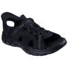 Sandale SKECHERS "REVOLTED SS-MERRICK", Herren, Gr. 40, schwarz, Textil, Lederimitat, sportlich, Schuhe, Trekkingsandale, Outdoorschuh mit Heel Pillow Funktion
