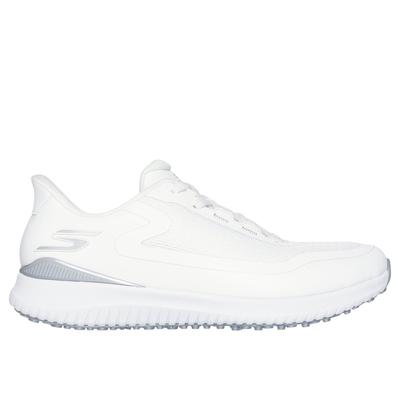 Skechers Women's Slip-ins: GO GOLF Flight Shoes | Size 5.5 | White/Silver | Textile/Synthetic