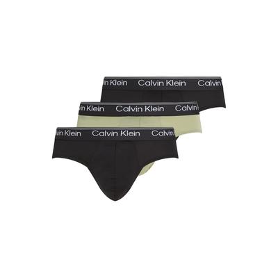 Hipster "HIP BRIEF 3PK", Herren, Gr. M (50), b, beau bl, f mauve, saharah sn wbs, Jersey, Obermaterial: 88% Polyester, 12% Elasthan, CALVIN KLEIN UNDERWEAR, körpernah, Unterhosen, mit Logo-Elastikbund Image