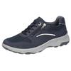 Sneaker WALDLÄUFER "H-MAX", Herren, Gr. 7,5 (41), blau (marine), Nubukleder, Textil, Glattleder, sportlich, Schuhe, Schnürschuh, Halbschuh mit zusätzlichem Reißverschluss, H-Weite, Topseller