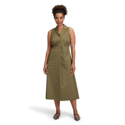 Sommerkleid VERA MONT "Vera Mont Sommerkleid mit Reverskragen", Damen, Gr. 36, Normalgrößen, perfect khaki, Obermaterial: 75% Baumwolle, 22% Polyamid, 3% Elasthan., modisch, figurumspielend kurz, Kleider, Design Image