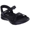 Sandale SKECHERS "GO WALK FLEX SANDAL-ILLUMINATE", Damen, Gr. 35, schwarz, Textil, unifarben, sportlich, Schuhe, Sandalette, Trekking Sandale mit Gogo Mat Fußbett
