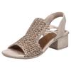 Sandalette RIEKER, Damen, Gr. 40, beige (hellbeige), Textil, Lederimitat, Flechtoptik, elegant, Schuhe, Sommerschuh, Schaftsandale mit seitlichen Gummizügen für guten Sitz, Topseller