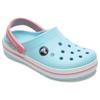Clog CROCS "Crocband Clog K", Kinder, Gr. 29, hellblau, weiß, rosa, Croslite, sportlich, Schuhe, Sommerschuh, Schlappen, Hausschuh, Badeschuh mit Kontrast-Akzenten